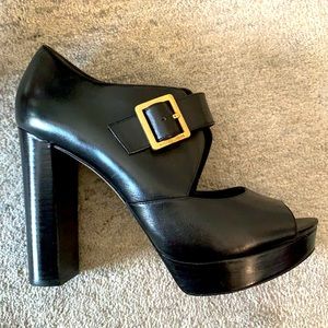 Michael by Michael Kors Gold Buckle Pumps